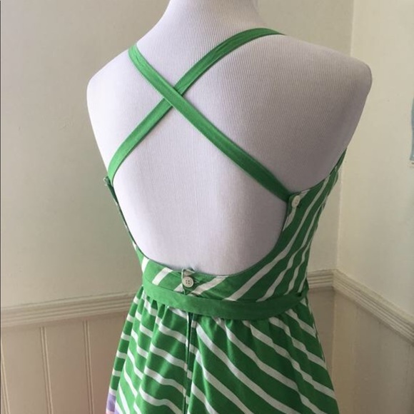 ❤️sold❤️Vintage 1970s 1980s Striped Rainbow Dress - Picture 3 of 5